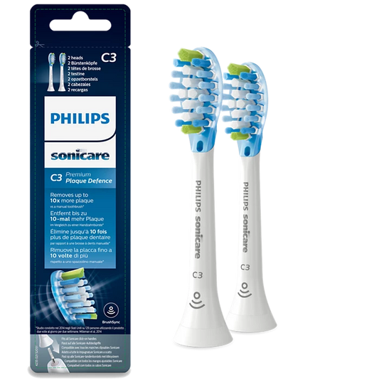 Philips Sonicare C3 Premium Plaque Defence 2x White sonic toothbrush heads