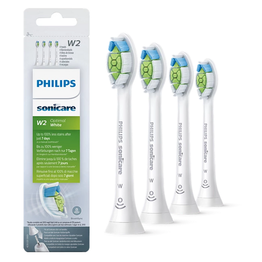 Philips Sonicare W2 Optimal White - 4x interchangeable sonic toothbrush heads (white)