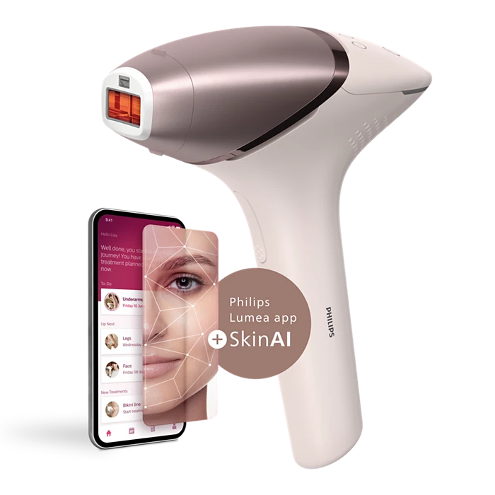 Philips Lumea IPL 9900 Series - IPL hair removal device with SenseIQ for face & body
